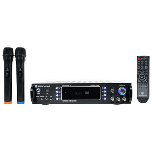 Rockville RPA70WBT Bluetooth Home Theater Receiver+Pair 5.25" Slim Wall Speakers
