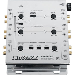 Autotek ATK2/3X 2 or 3 Way Car Audio Active Crossover + Bass Remote