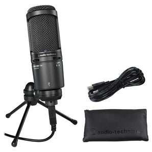 Audio Technica AT2020USB+ PLUS USB Podcast Recording Microphone Mic+Pop filter