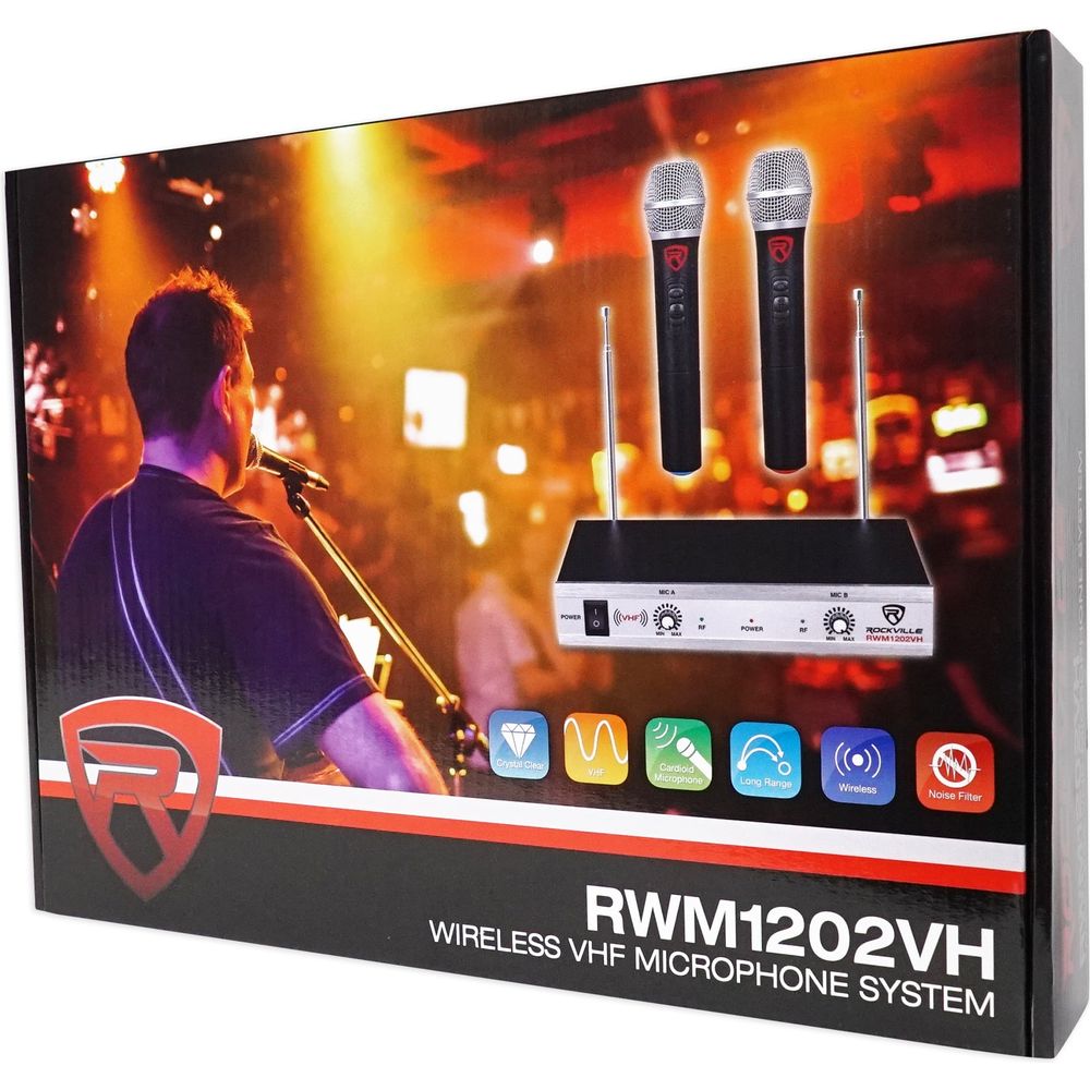 Rockville Dual 8 Phone/ipad/Laptop  Karaoke Machine/System+Wireless  Mics