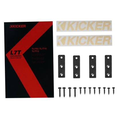 KICKER 46TL7T82 L7T 8" 350w Car Subwoofer Solo-Baric Sub in Slim Box+Amp+Wires