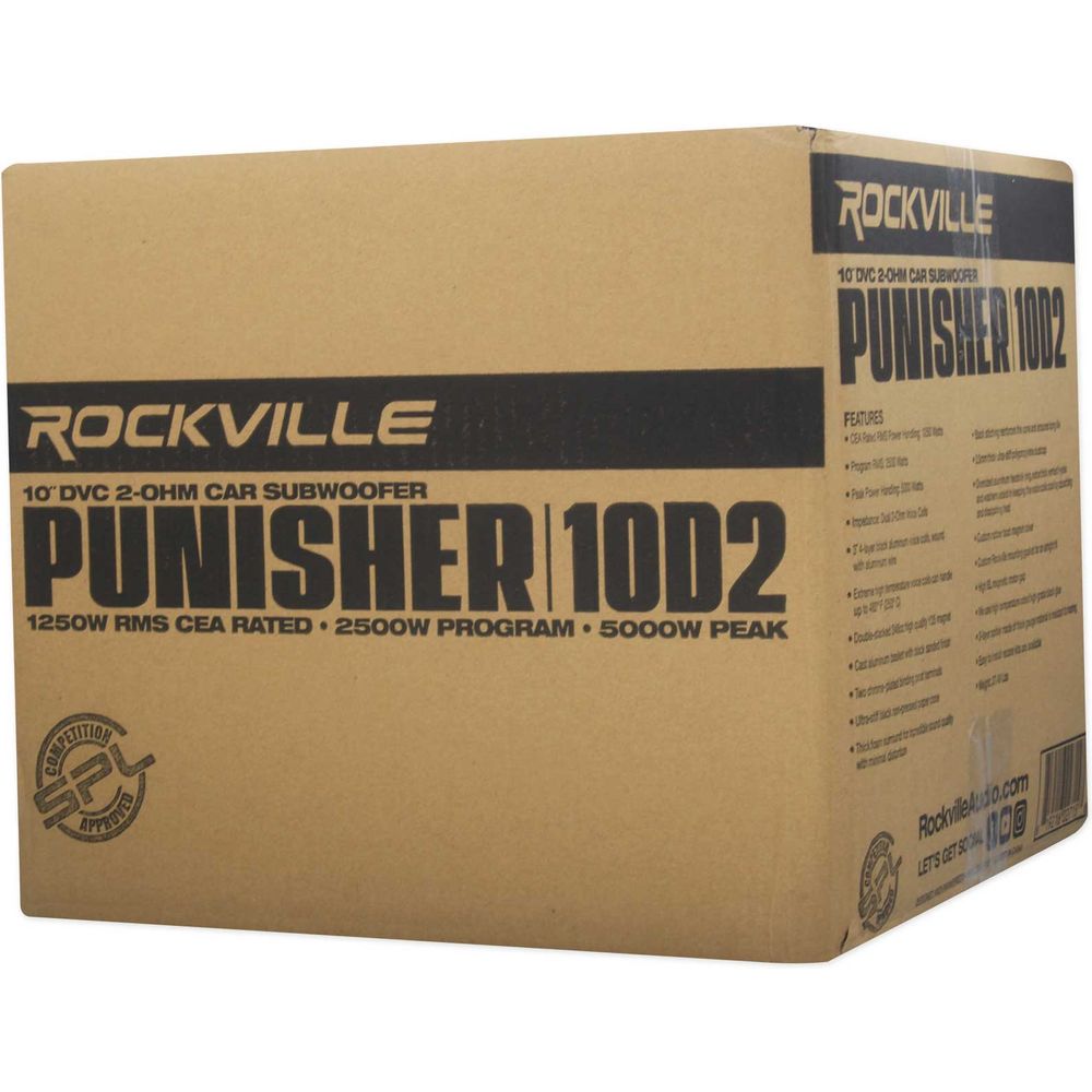 Punisher 10D2 2-Pack + dB16 Mono Amplifier Bundle