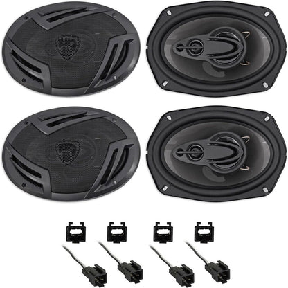 Rockville 6x9" Front+Rear Speaker Replacement Kit For 1996-2006 Chrysler Sebring