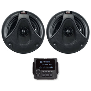 MB Quart GMR-LCD Marine/Boat Receiver w/Bluetooth AM/FM+(2) MTX 6.5" Speakers
