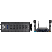 PRO-D6 Dimmer/Switch Pack + Dual Wireless UHF Mics