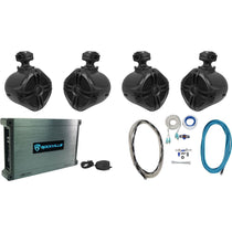 RWB70B Black 4-Pack + DBM45 Marine Amplifier Bundle