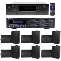 6000W 6-Zone Home Theater Bluetooth Receiver + (12) 5.25" Speakers + EQ