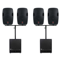 BPA12 12" Speakers 4-Pack + Dual Mounts + 12" Subs 2-Pack Bundle