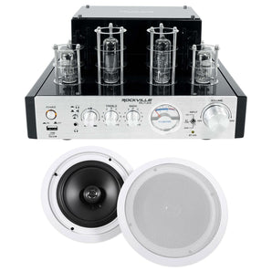 Rockville BluTube Tube Amplifier/Home Theater Receiver+(2) 8" Ceiling Speakers