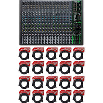 ProFX22v3 22-Channel 4-Bus Effects Mixer w/USB + (20) XLR Cables