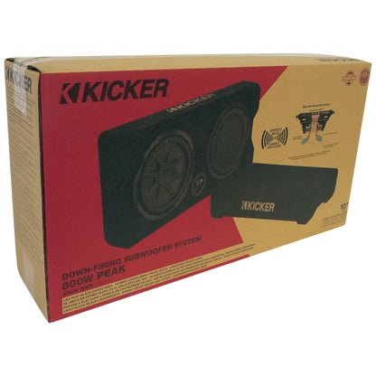 KICKER 48TRTP102 TRTP 10" 800w Down Firing Subwoofer Enclosure+Passive Radiator