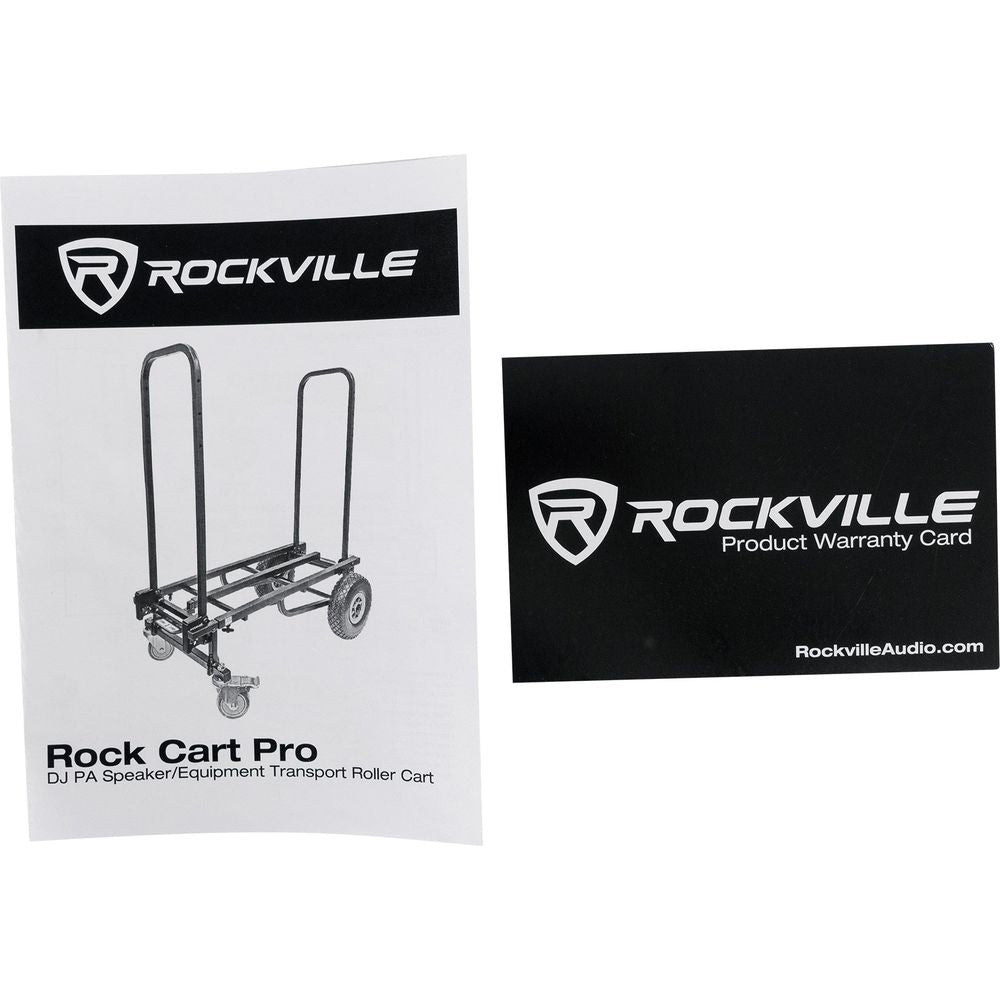 Rock Cart Pro DJ Equipment Transport Roller Car+Mic/Speaker Stand Bag