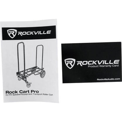 Rock Cart Pro DJ Equipment Transport Roller Car+Mic/Speaker Stand Bag