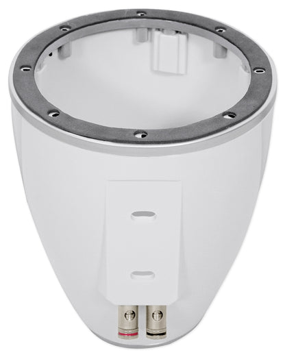 KM8 8" 600W Wakeboard Tower Speakers, White Enclosures & Amplifier