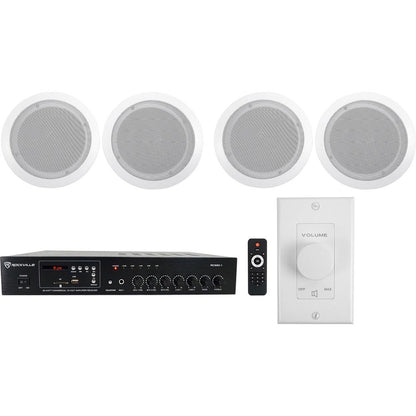 CC65T White 2-Pack + RCS80-1 Amplifier Bundle