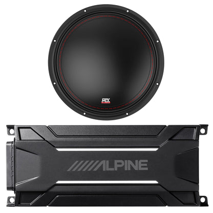MTX 3512-02 12" Subwoofer + Alpine Mono Amplifier