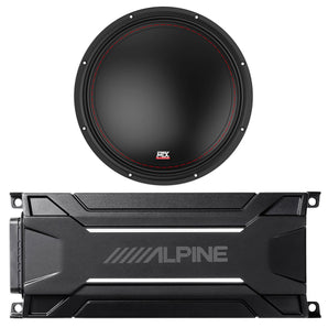 MTX 3512-02 12" 250 Watt RMS SVC 2-ohm Car Audio Subwoofer+Alpine Mono Amplifier