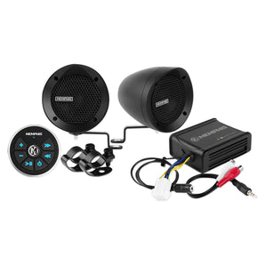 Memphis MXABMB2BT (2) Speakers+Amp+Bluetooth Control For Motorcycle/ATV/Scooter