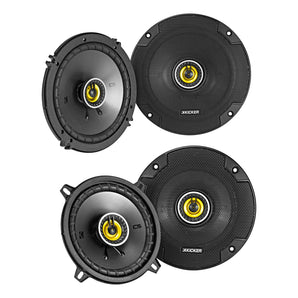 (2) KICKER 46CSC654 6.5" 600w Car Audio Speakers+(2) 46CSC54 5.25" 450w Speakers