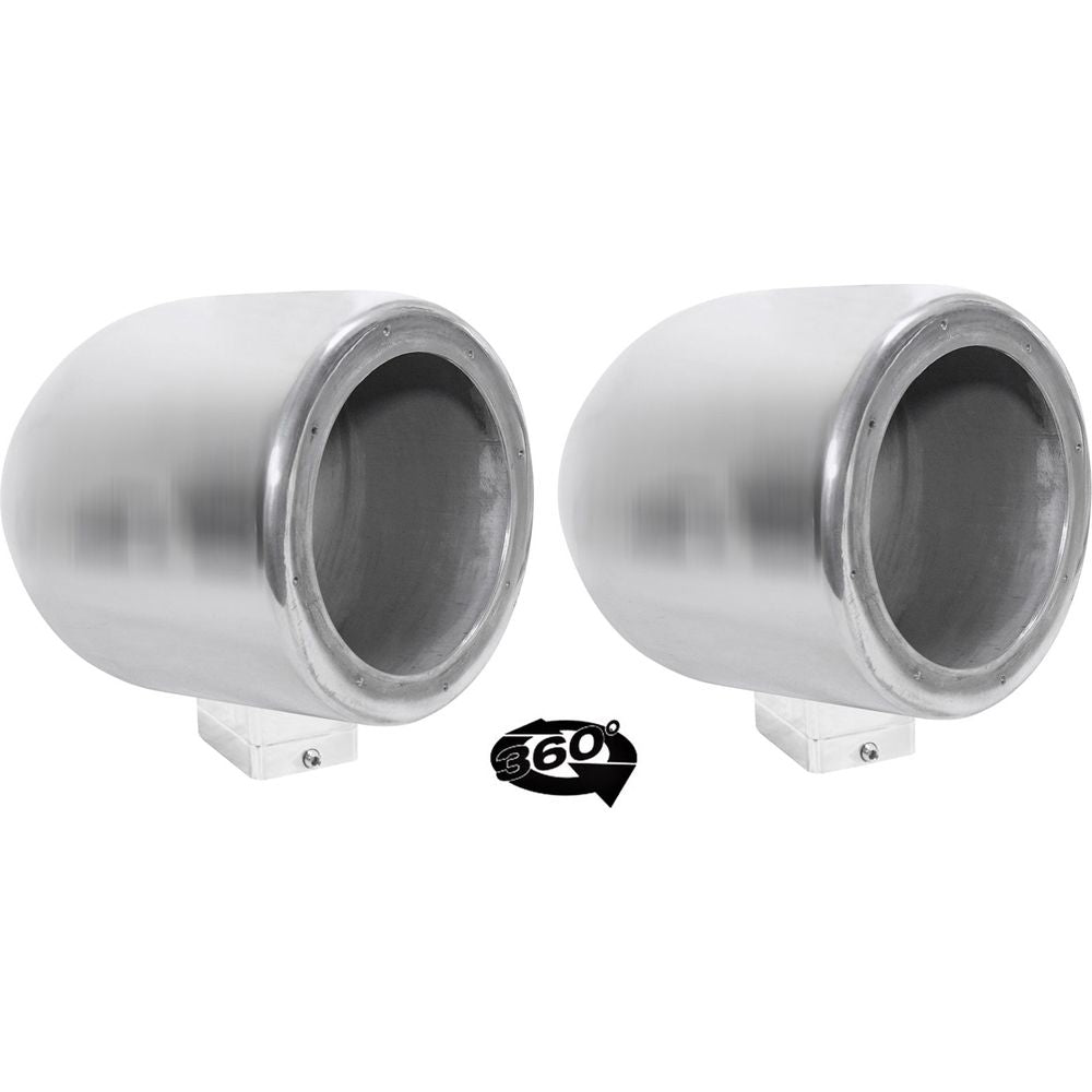 MAC65S 6.5" 360 Degree Swivel Chrome Surface Mount Speaker Pods
