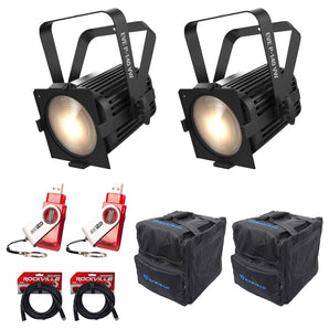 2) Chauvet DJ EVE P-140 VW DMX D-Fi Cool/Warm Wash Stage Lights+D-Fi+Bag+Cables