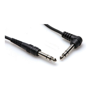 2 Hosa CSS105R 1/4" TRS Right Angle 5 Foot Balanced Interconnect Audio Cables