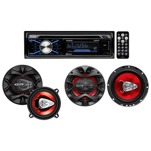 Boss 508UAB 1-DIN Car CD/MP3 Player Receiver w/Bluetooth/USB+6.5"+5.25" Speakers