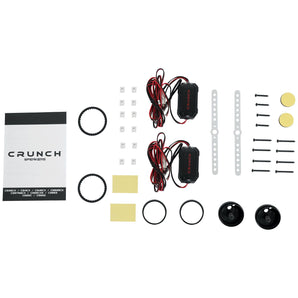 Pair Crunch CS65C 6.5" 300w Car Audio Component + (2) CS653 6.5" 300w Speakers