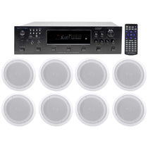 H12X500UBT 6-Zone Receiver & 4x HC85 White 8" Speaker Bundle