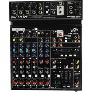 Peavey PV 10AT PV10AT Mixer,4 mic in,Bluetooth/USB,Compressor/FX+Cables+AutoTune