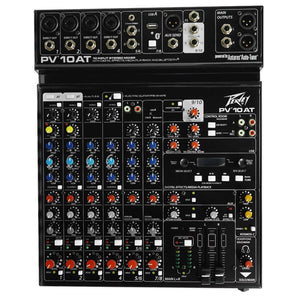 Peavey PV 10AT PV10AT Mixer, Bluetooth/USB,Compressor/Effects+AutoTune+CAMOPACK
