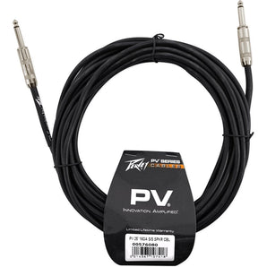 (2) New Peavey PV 25' 16 Gauge  ¼” to  ¼” Speaker Cables - 100% Copper