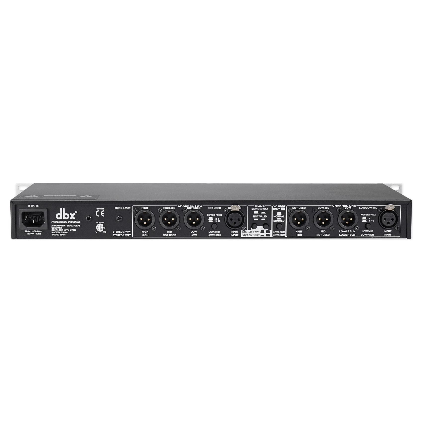 DBX 234XS Rack Mount Stereo 2/3/4-Way Crossover Sound Processor+DJ Hea ...