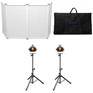 (2) Chauvet DJ LED Followspot 75ST DMX/Manual Focused Lights+Stands+Free Facade