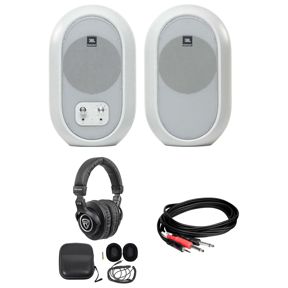 Pair 104 Powered Studio Reference Monitors w/Bluetooth + Headphones 104SET-BTW