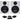 Pair Rockville APM5W 5.25" 2-Way 250W Powered USB Studio Monitor Speakers+Pads