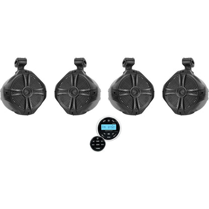 RWB90B Black 4-Pack + Marine Gauge Receiver Bundle