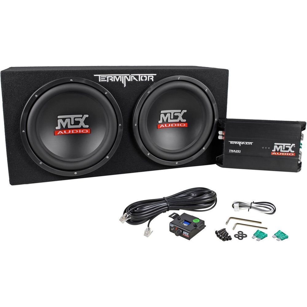 Terminator TNP212D2 Subwoofer & Amp Package with ROCK EVERYWHERE Speaker