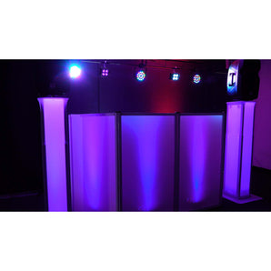 (8) Rockville BATTERY PAR 50 White Rechargeable LED DMX DJ Wash Up-Lights+Bags