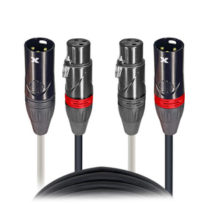 ProX XC-DXLR75 75' Balanced Dual XLR-M to XLR-F High Performance Audio Cable
