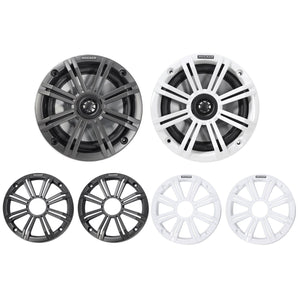Pair KICKER 45KM654 6.5" 390 Watt White Tower Speakers For Polaris RZR/ATV/UTV