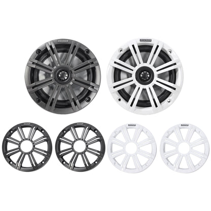 Pair KICKER 45KM654 6.5" 390 Watt Black Marine Wakeboard Tower Boat Speakers
