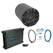 KICKER 46CWTB82 TB 8" 600w Marine Loaded Subwoofer Enclosure+Mono Amp+Wire Kit