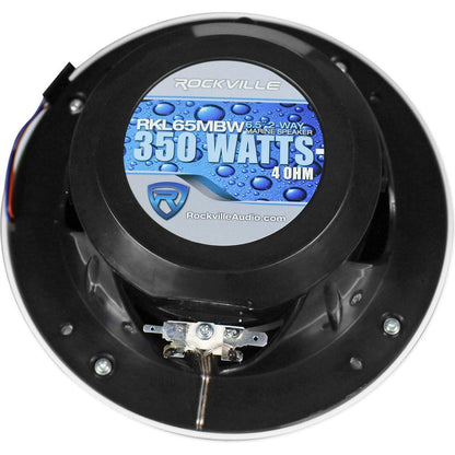RKL65MBW 4-Pack + DMAC65W Dual 6.5" White Tower Cans Bundle