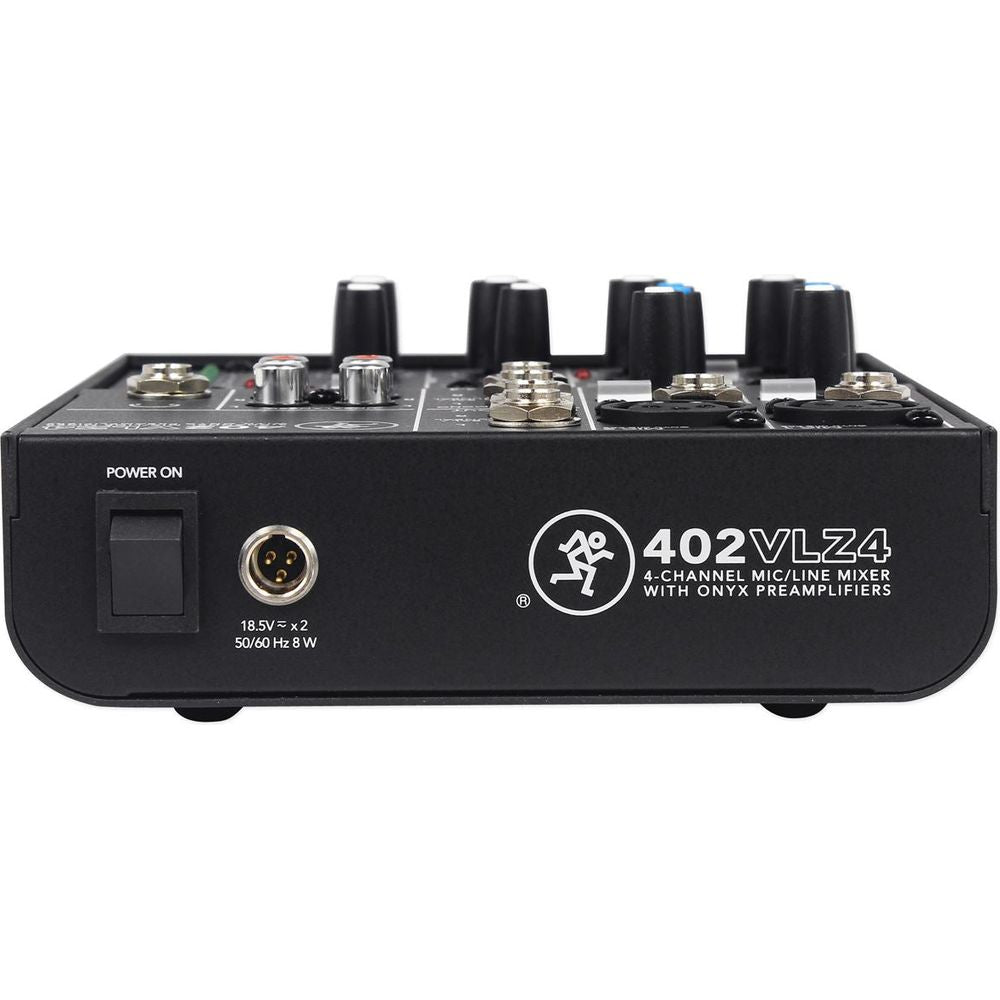 Mackie 402VLZ4 4-channel Compact Mixer w/ 2 ONYX Preamps+Microphone+XLR Cable
