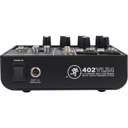 Mackie 402VLZ4 4-channel Compact Mixer w/ 2 ONYX Preamps+Microphone+XLR Cable
