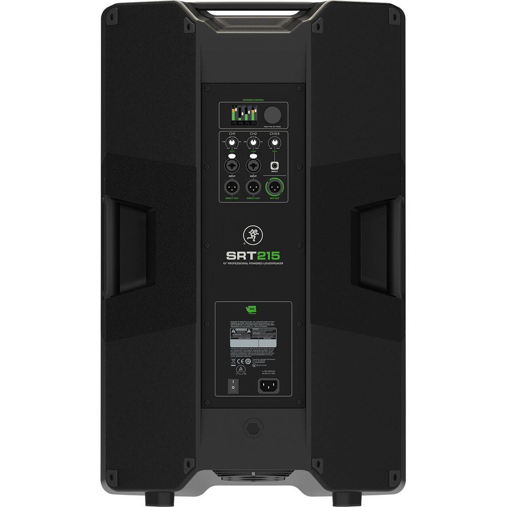 (2) SRT215 1600W 15in PA Speaker Bundle with Transport Cart & 3 Mics