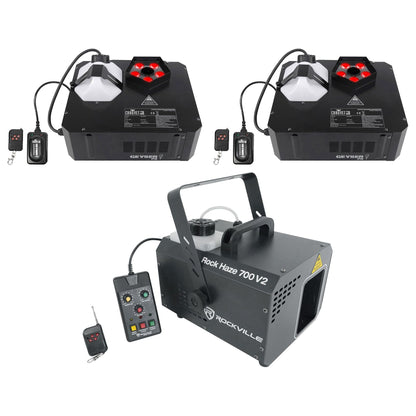 Geyser P5 Fog Machines + ROCKHAZE 700 Hazer Bundle
