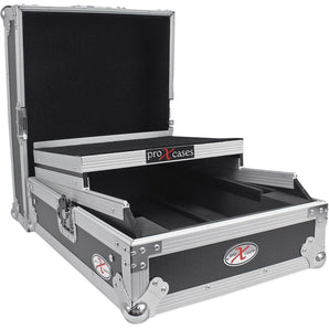 ProX XS-M12LT Universal 12" DJ Mixer ATA300 Flight Hard Case With Laptop Shelf