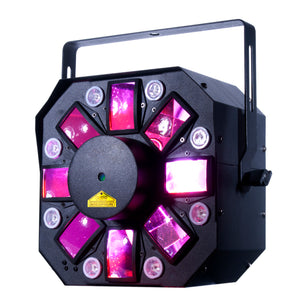 American DJ STINGER II RGBAWP+UV LED DMX Moonflower/Laser/Strobe Effect Light